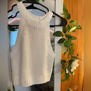 Forever 21 sleeveless white crochet top